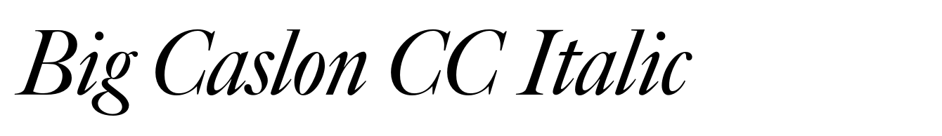 Big Caslon CC Italic